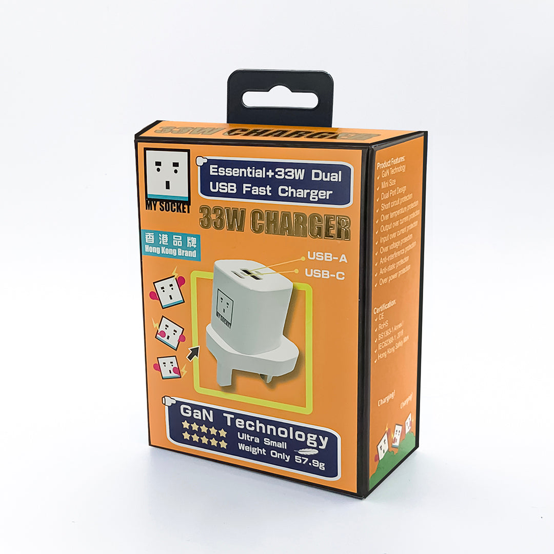 MYSOCKET 33W 雙USB迷你快速充電器