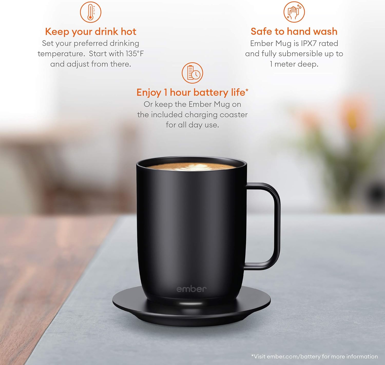 Ember 溫度控制智能恆溫杯(Temperature Control Ceramic Mug)