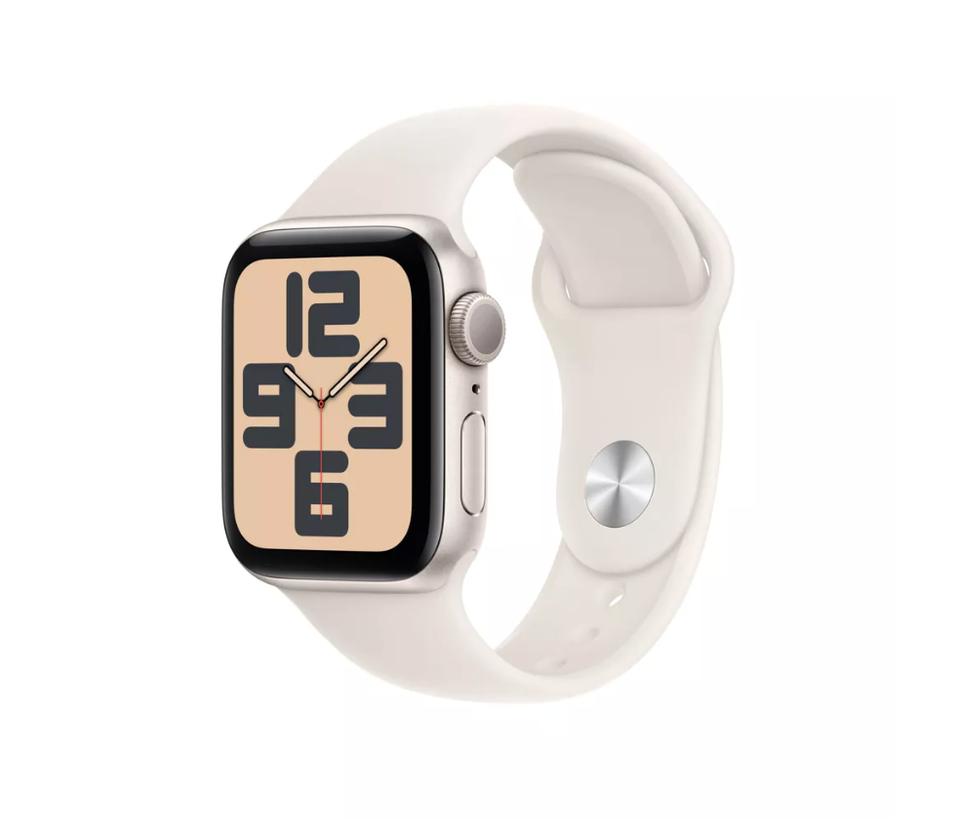 Apple Watch SE2 鋁金屬殼配運動型錶帶 (星光色)