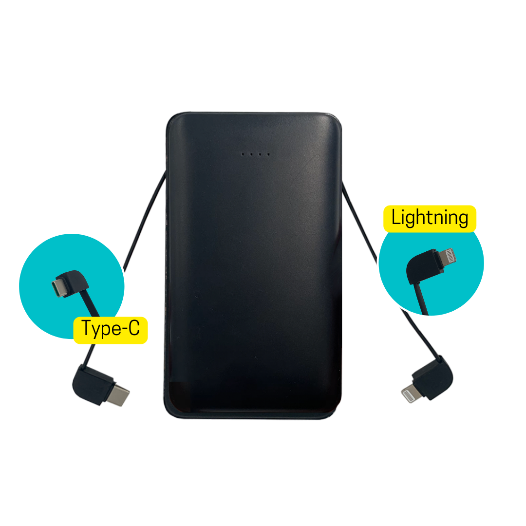 MYSOCKET Essential+ 5000mAh LC 行動電源 (黑/白)