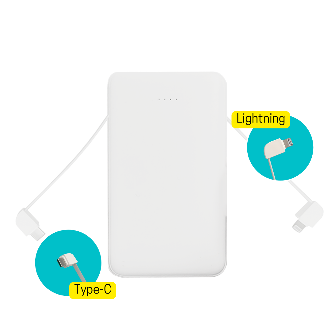 MYSOCKET Essential+ 5000mAh LC 行動電源 (黑/白)