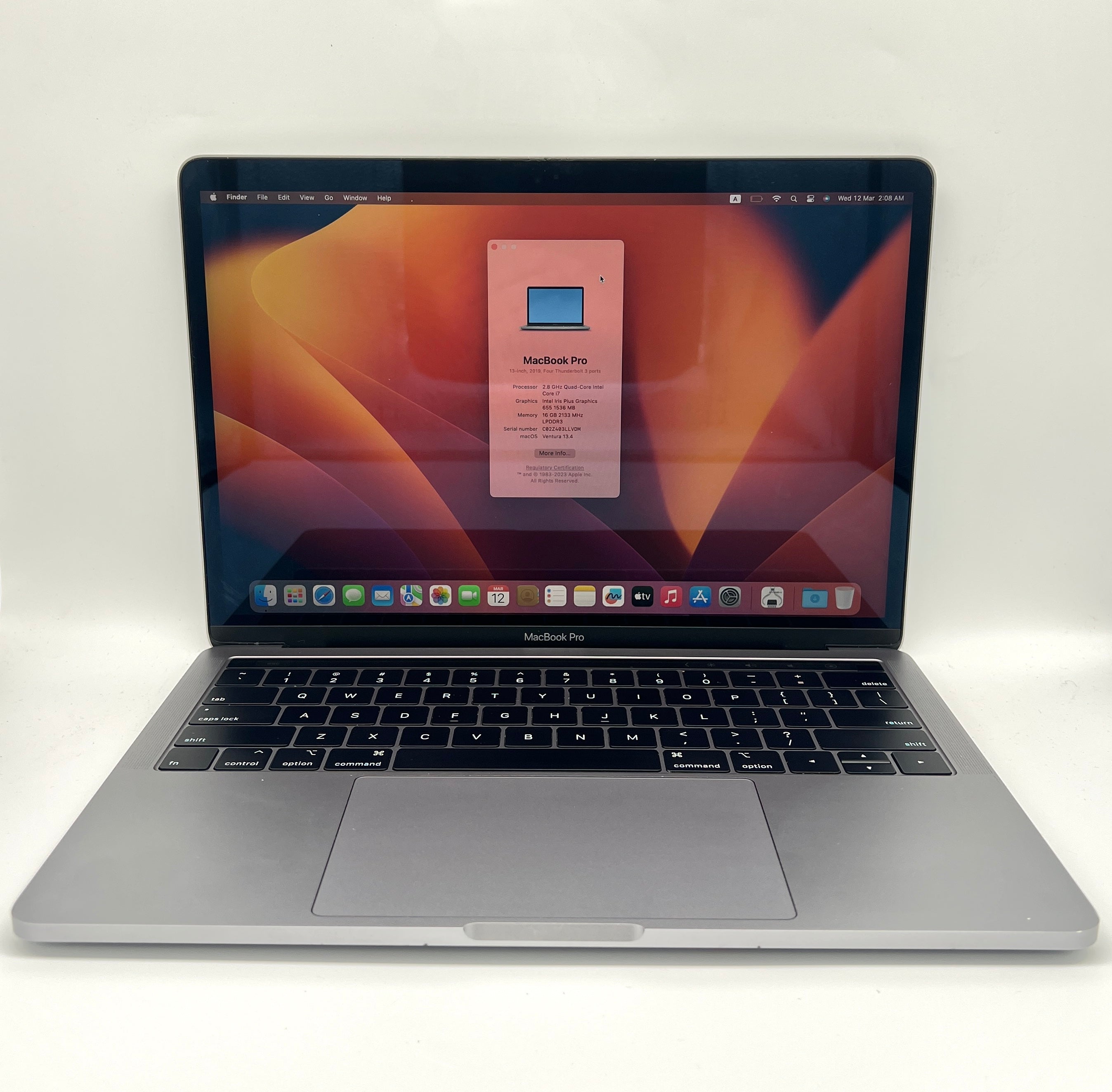 (ISWA400048) 中古MacBookPro/2019/i7-2.8GHz/16GB/2TB