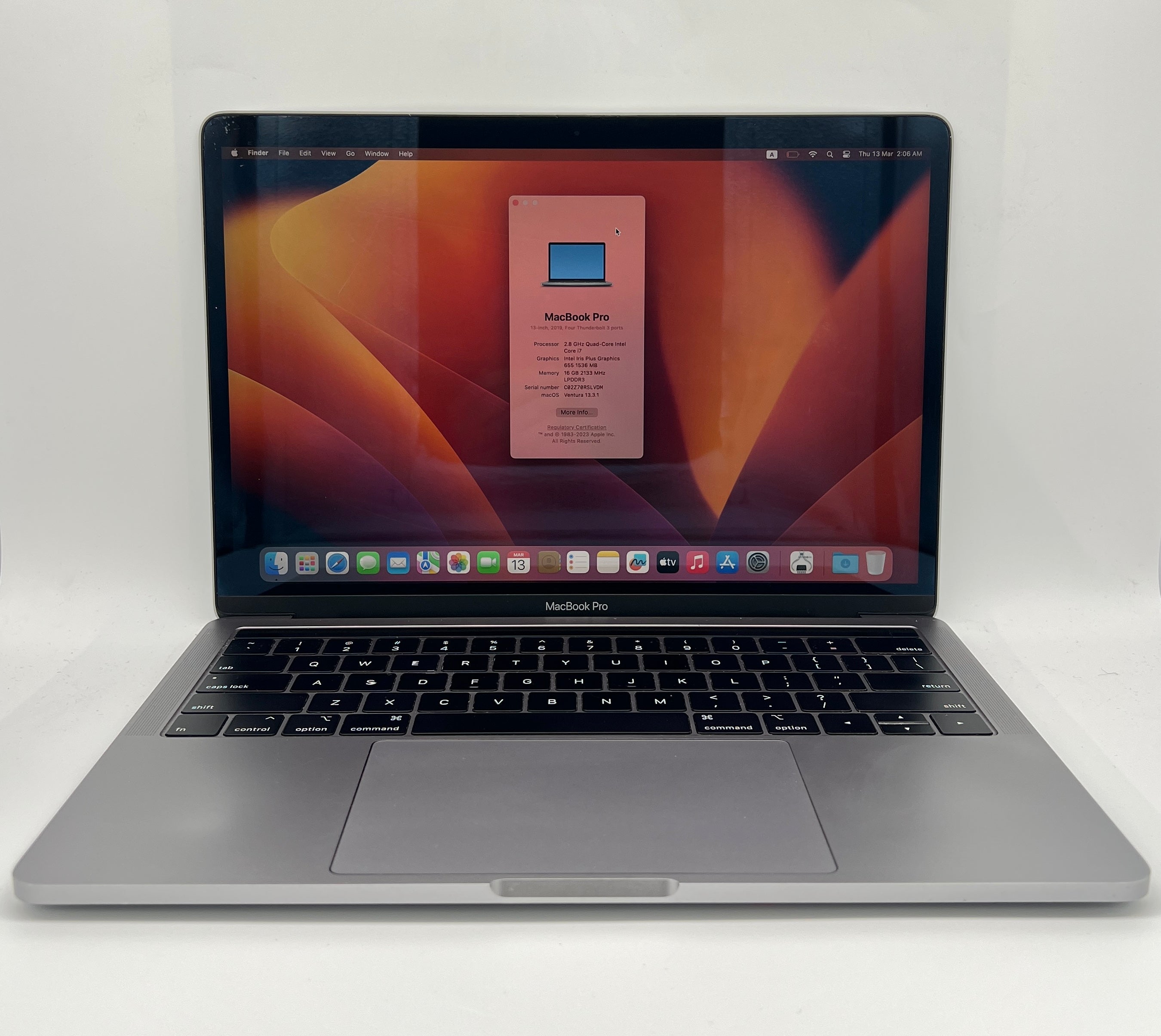(ISWA400061) 中古MacBookPro/2019/i7-2.8GHz/16GB/512GB
