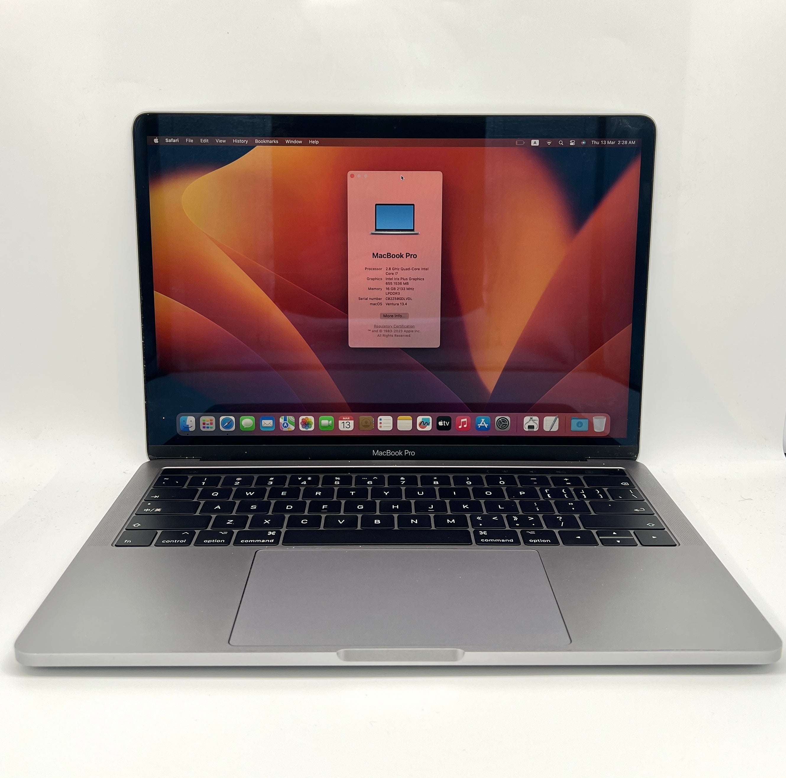 (ISWA400060) 中古MacBookPro/2019/i7-2.8GHz/16GB/512GB