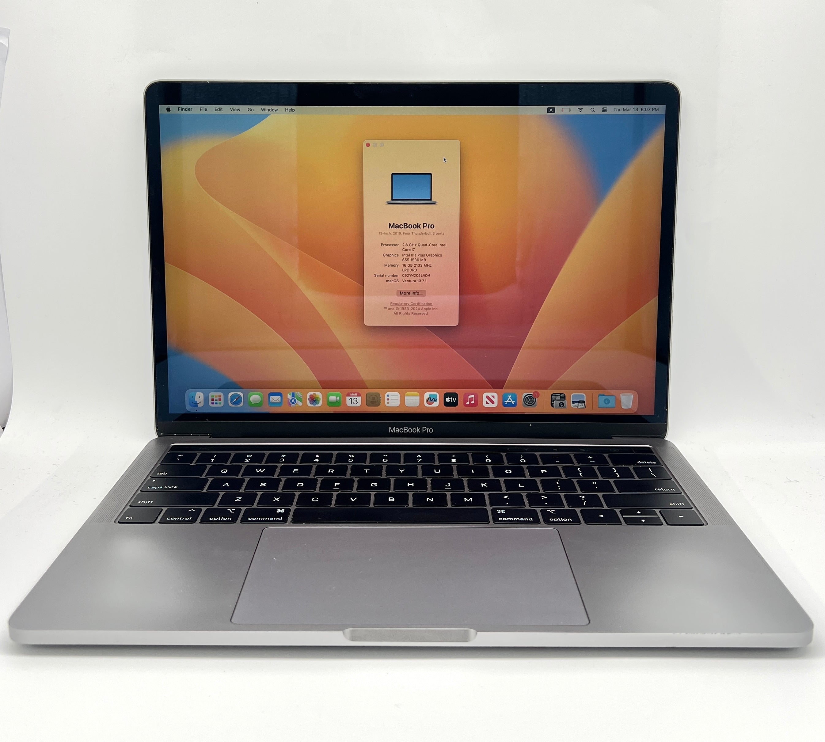 (ISWA400052) 中古MacBookPro/2019/i7-2.8GHz/16GB/512GB